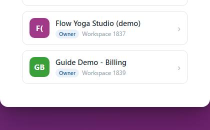A new workspace at the end of the Choose a workspace list